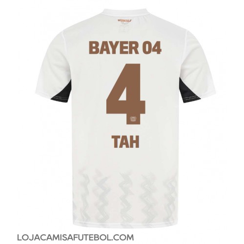 Camisa de Futebol Bayer Leverkusen Jonathan Tah #4 Equipamento Secundário 2024-25 Manga Curta